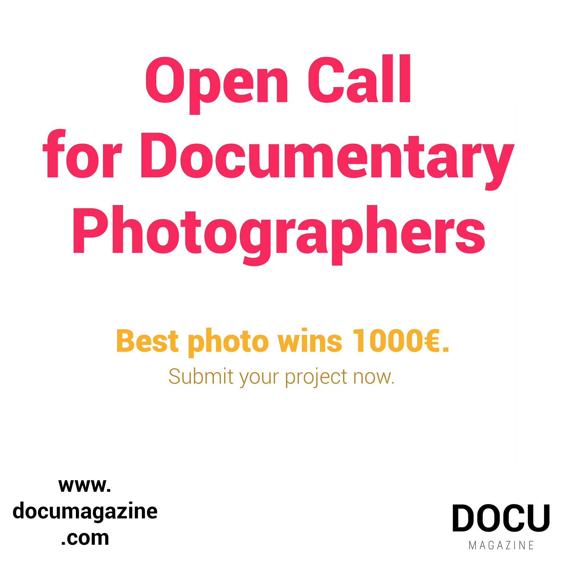 open call for documentary photographers